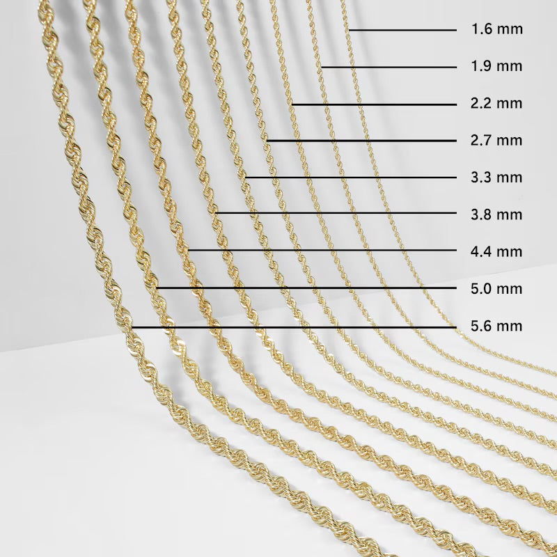 2.5mm Unisex 10K Gold Figaro Chain