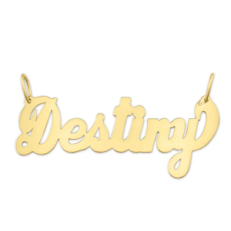Custom 10K Gold Nameplate Necklace
