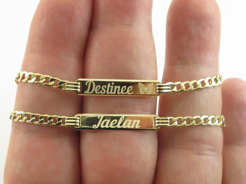 Baby Personalized Name Bracelet 10K Gold Jewelry
