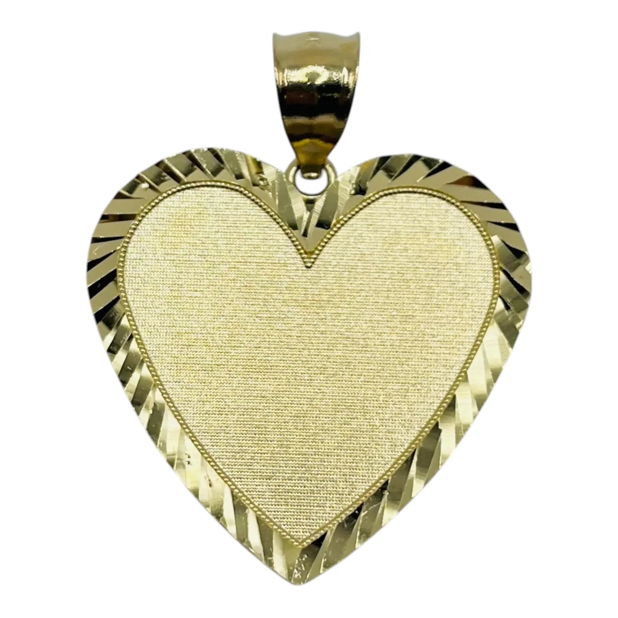 10K Gold Heart Photo Pendant
